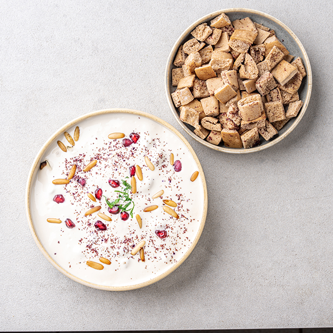 Eggplant, Sweet Potato & Chickpea Fatteh